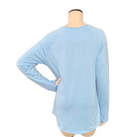 Cuddl Duds Climate Right Fleece Long Sleeve Top XL Baby Blue 94J - Picture 5 of 9